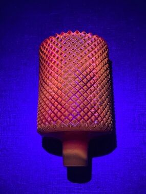 GLOWS Vintage Faroy Red Diamond Point Peg Votive Cup Candle Holder